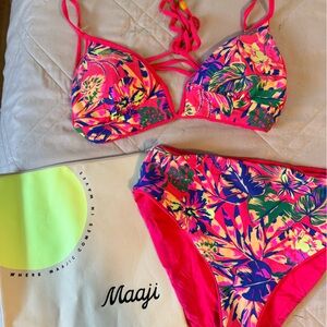Maaji Vibrant Floral Bikini - Pink and Yellow